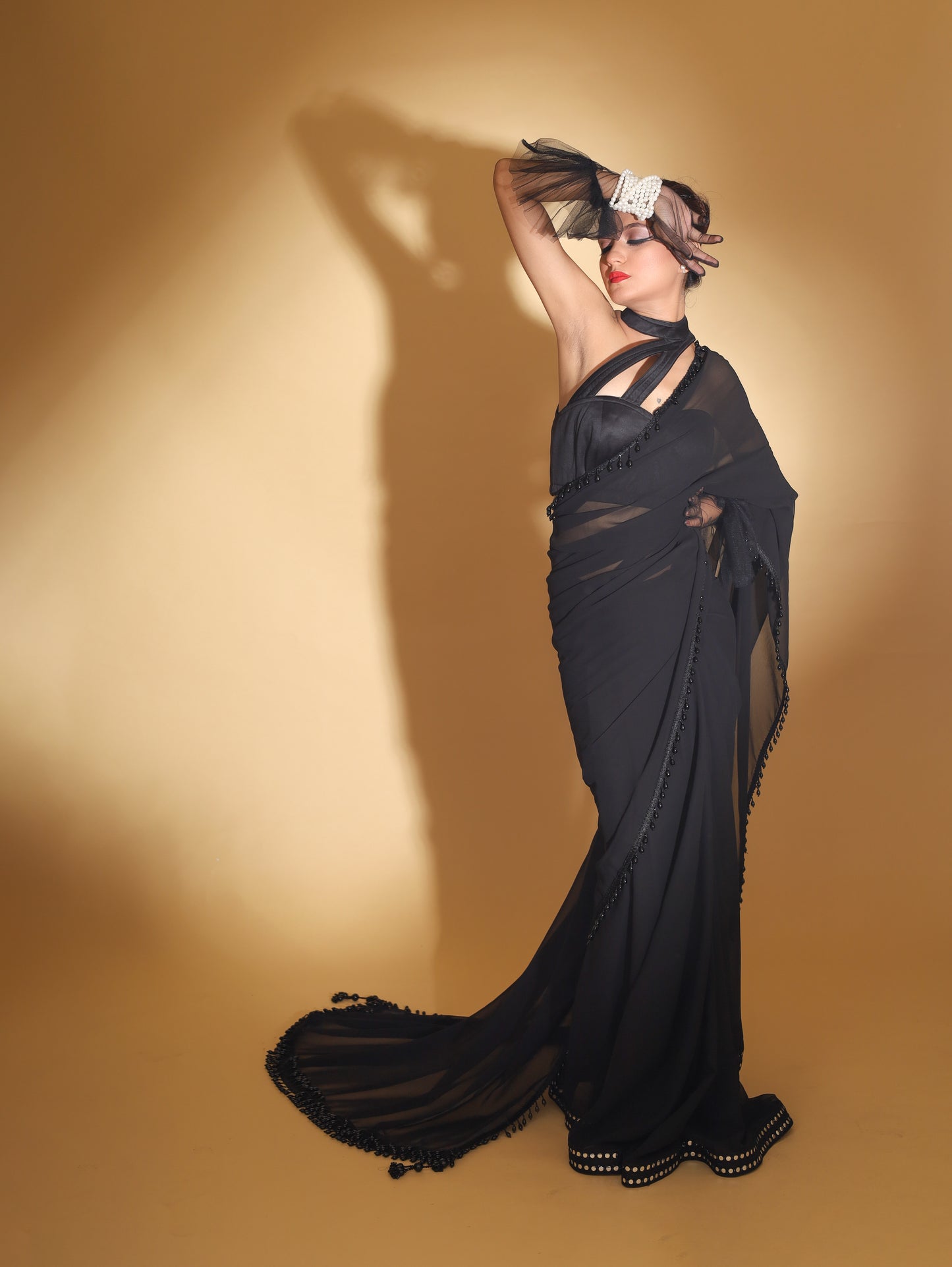 RANI's SABLE MIDAS SAREE WITH BELT , CORSET & PETICOTE
