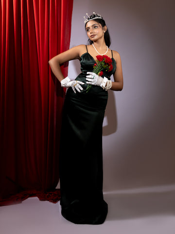 SLAY IN EDEN GREEN SLIP GOWN