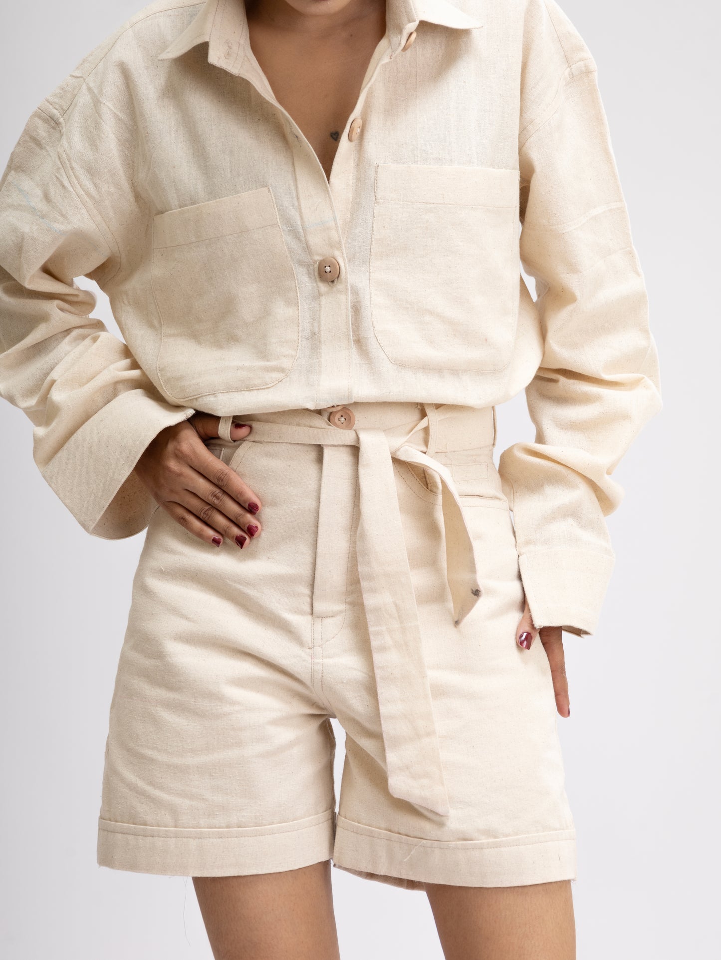 CO-ORD (SET OF 2) - OVERSIZED SHIRT & BERMUDA SHORTS