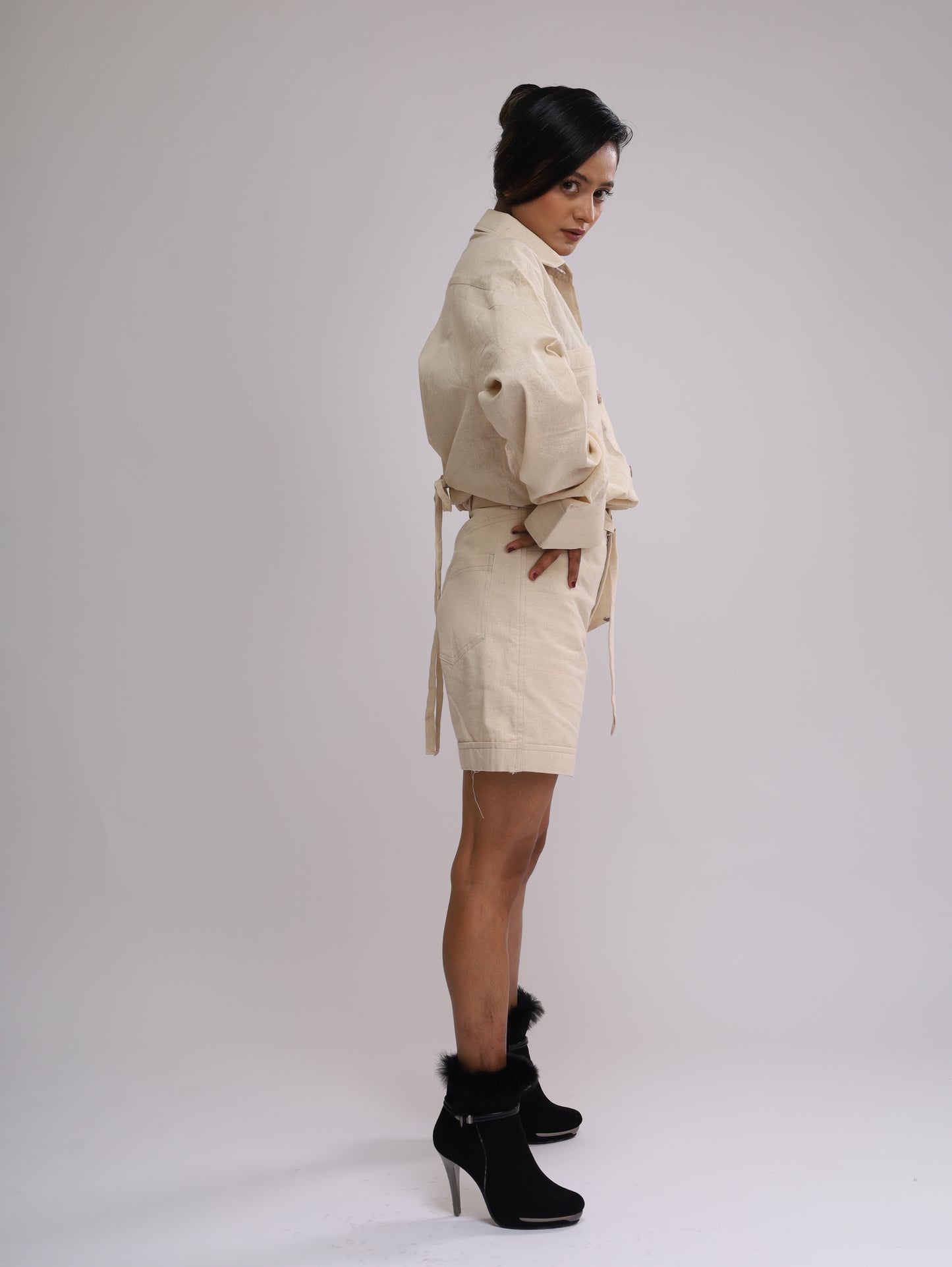 CO-ORD (SET OF 2) - OVERSIZED SHIRT & BERMUDA SHORTS