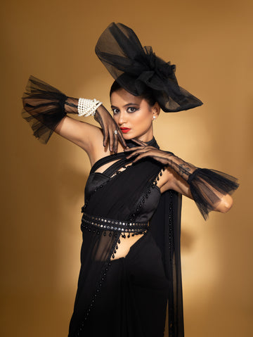 RANI's SABLE MIDAS SAREE WITH BELT , CORSET & PETICOTE