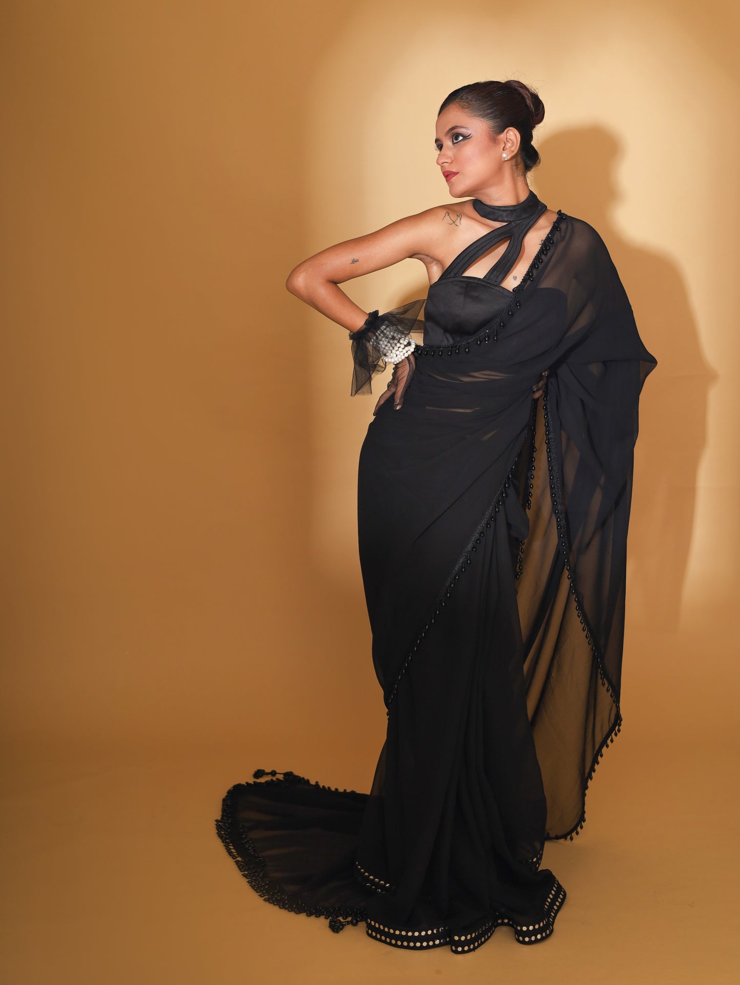 RANI's SABLE MIDAS SAREE WITH BELT