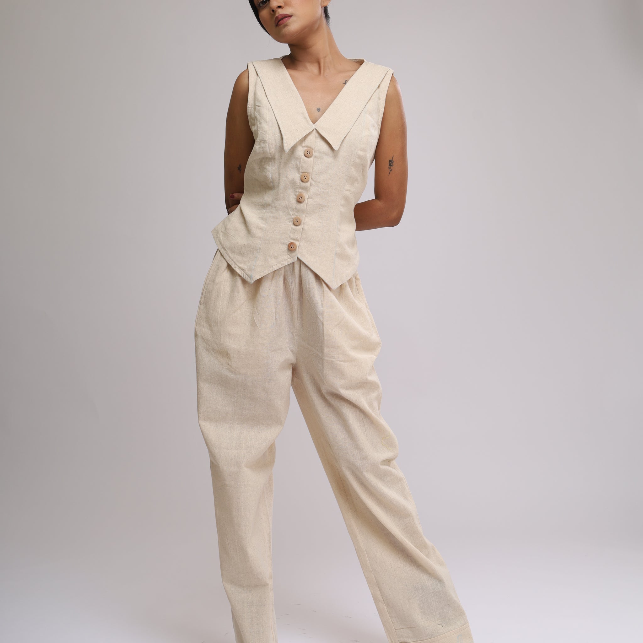 CO-ORD (SET OF 2) - TAILORED WAISTCOAT & PYJAMA TROUSER
