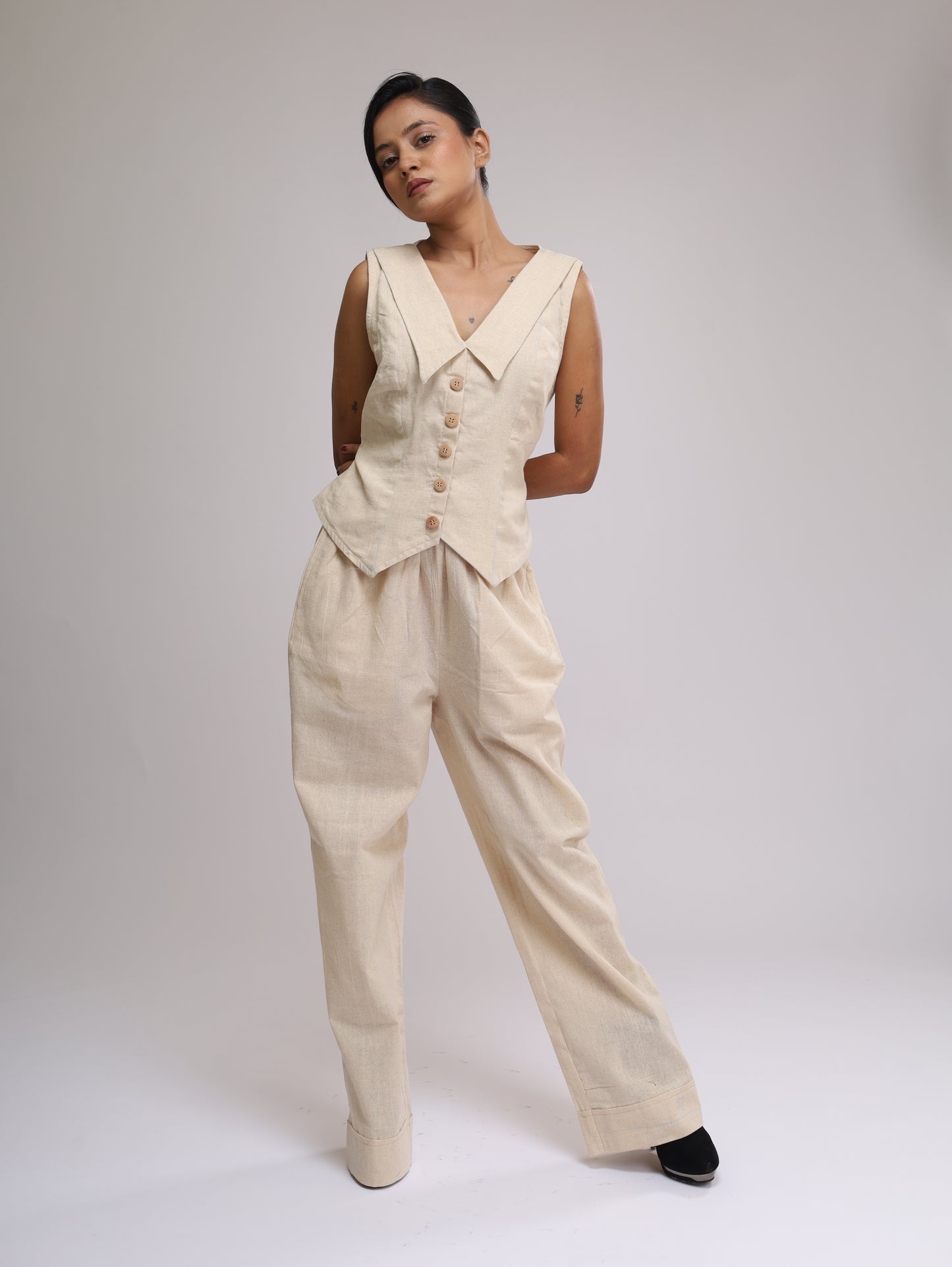 CO-ORD (SET OF 2) - TAILORED WAISTCOAT & PYJAMA TROUSER