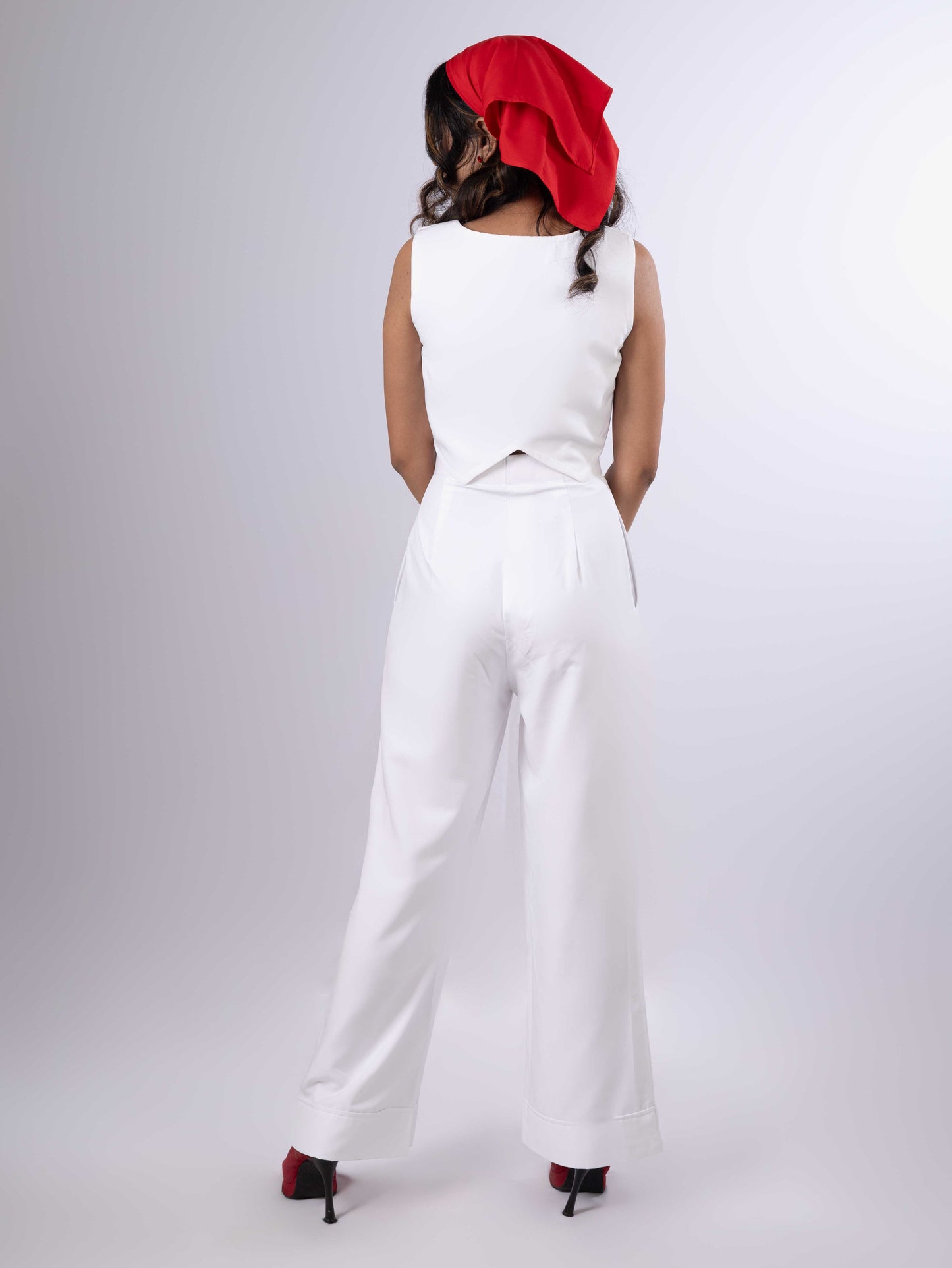 DREAMY IVORY WAISTCOAT & HIGH WAISTED BOX PANTS