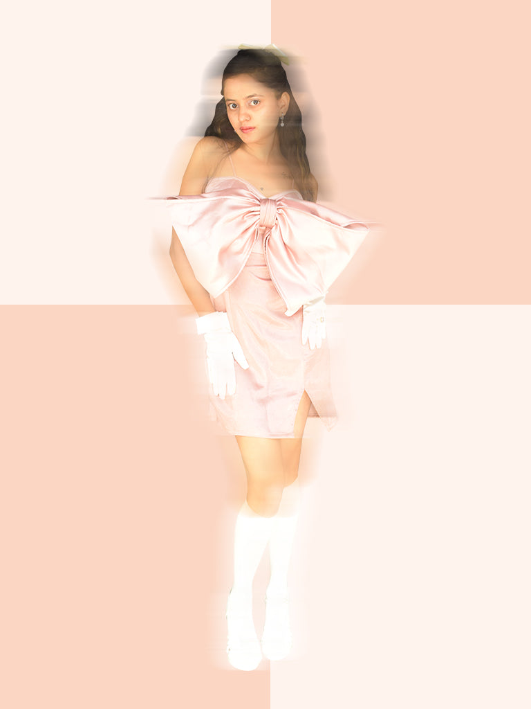 SLAY IN  BLUSH PINK BOW ROBE