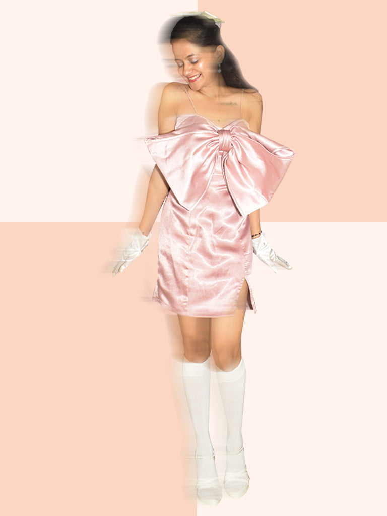 ATA'S BLUSH PINK BOW ROBE