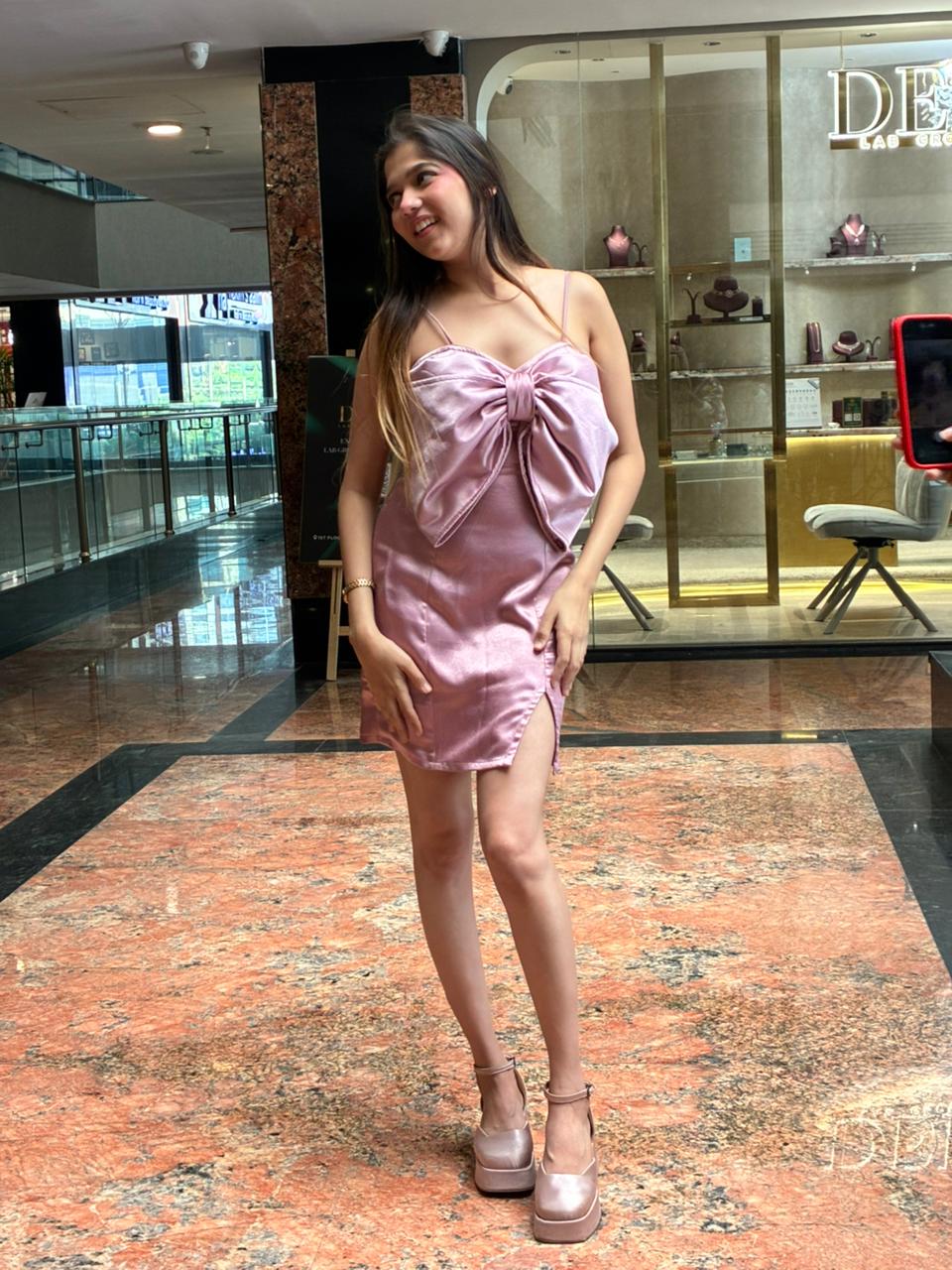 Glory's BLUSH PINK BOW ROBE