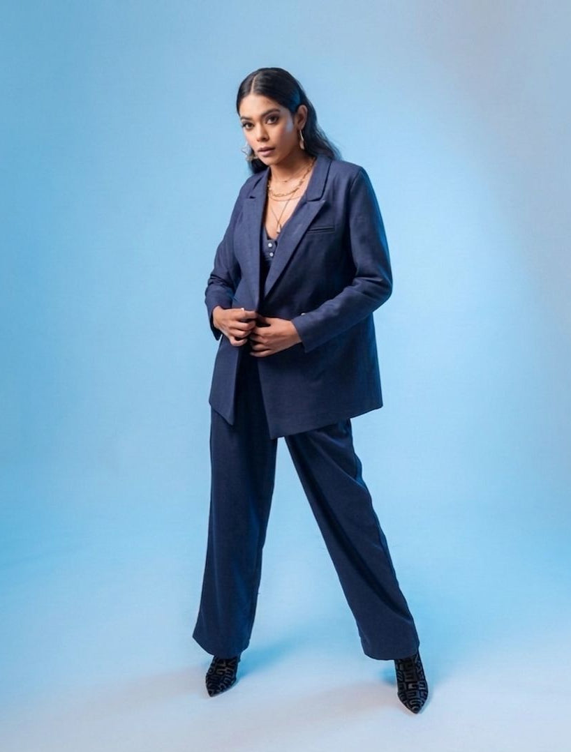 OH MY DENIM CO-ORD SET OF 2 (TROUSER & BLAZER )